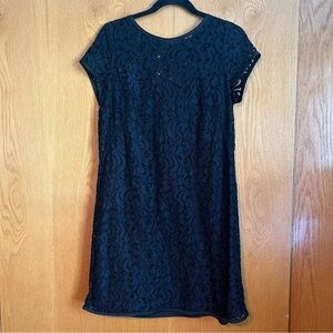 Loft size 10 petite black lace dress